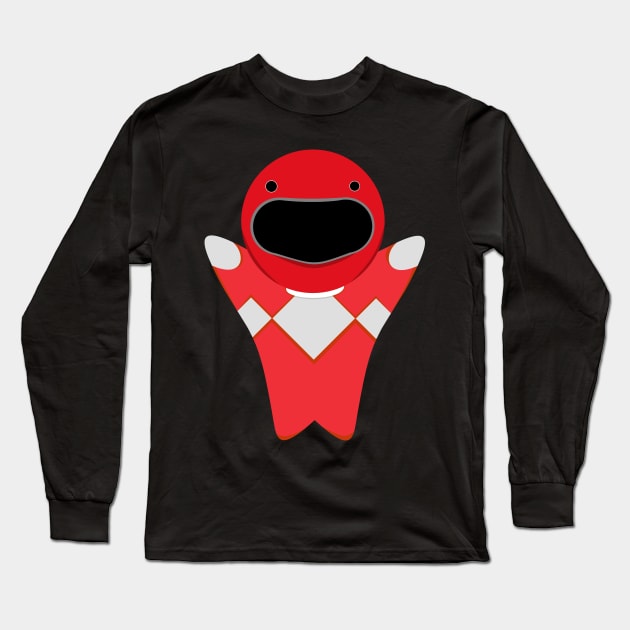 mini red ranger Long Sleeve T-Shirt by prettyguardianstudio